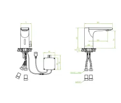 Ηλεκτρονική βρύση νιπτήρα Aquadesign Sensor, με μπαταρίες ή τροφοδοσία ρεύματος, χρώμιο 1208958186.