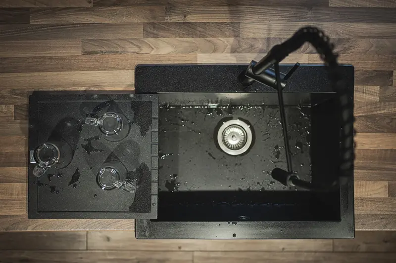 Aquadesign Unix γρανίτης στραγγιστήρι 35x35εκ μαύρο 1208958214