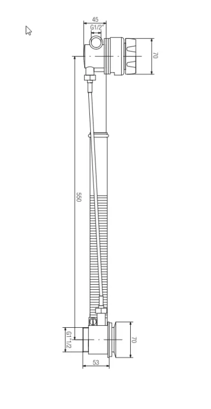 PB αποχέτευση μπανιέρας από ανοξείδωτο χάλυβα με υπερχείλιση μπανιέρας και συνδυασμό πλήρωσης μπανιέρας 1208958389