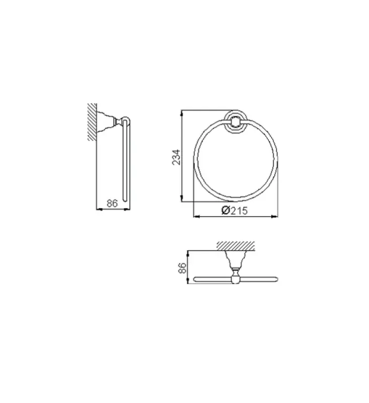Χούμπερ Κρουαζέτ Κλασική Πετσετοθήκη Μπρούντζος 4018.01H.BA