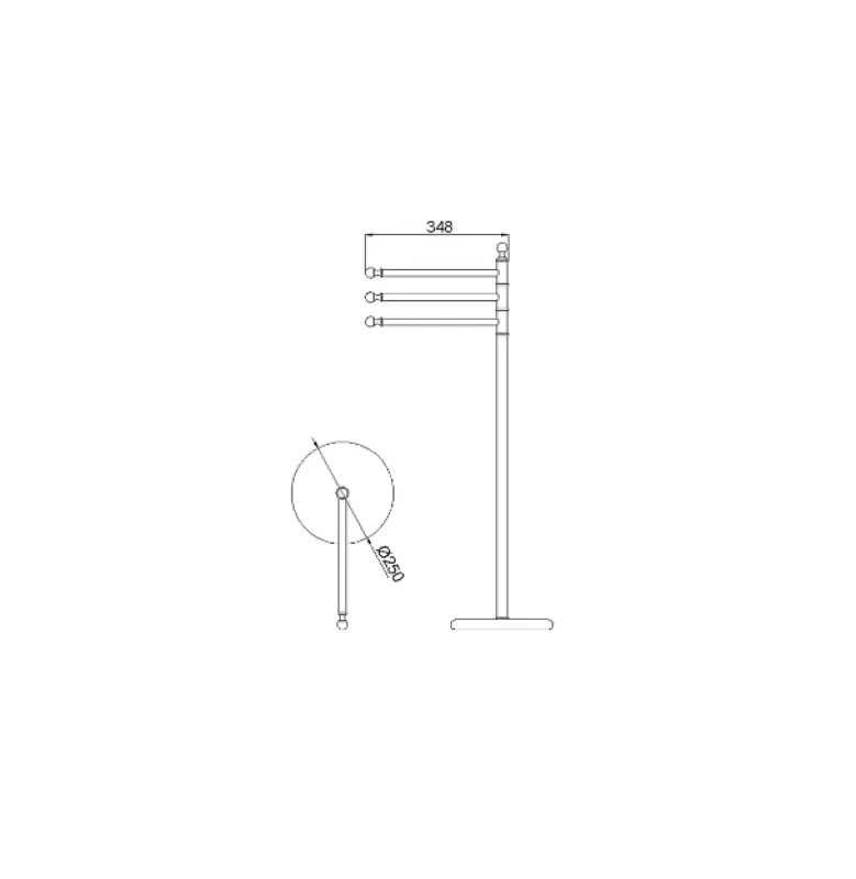 Χούμπερ Κρουαζέτ Κλασική Βάση Πετσέτας Ελεύθερο Μοντέλο Μπρονζέ 4042.01H.BA