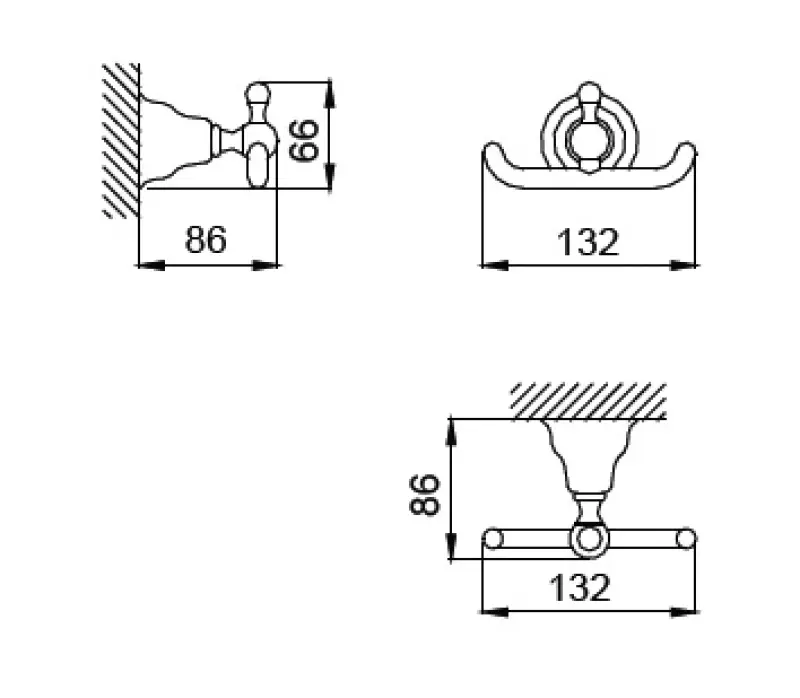 Χούμπερ Κρουαζέτ Κλασικό Άγκιστρο Πετσέτας Ανοξείδωτο Ατσάλι 4010.01H.AC