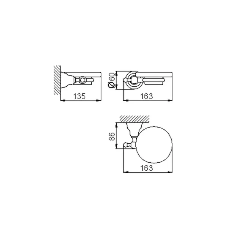 Χούμπερ Κρουαζέτ Κλασική Θήκη Σαπουνιού Ανοξείδωτος Χάλυβας-Κεραμική 4022.01H.AC