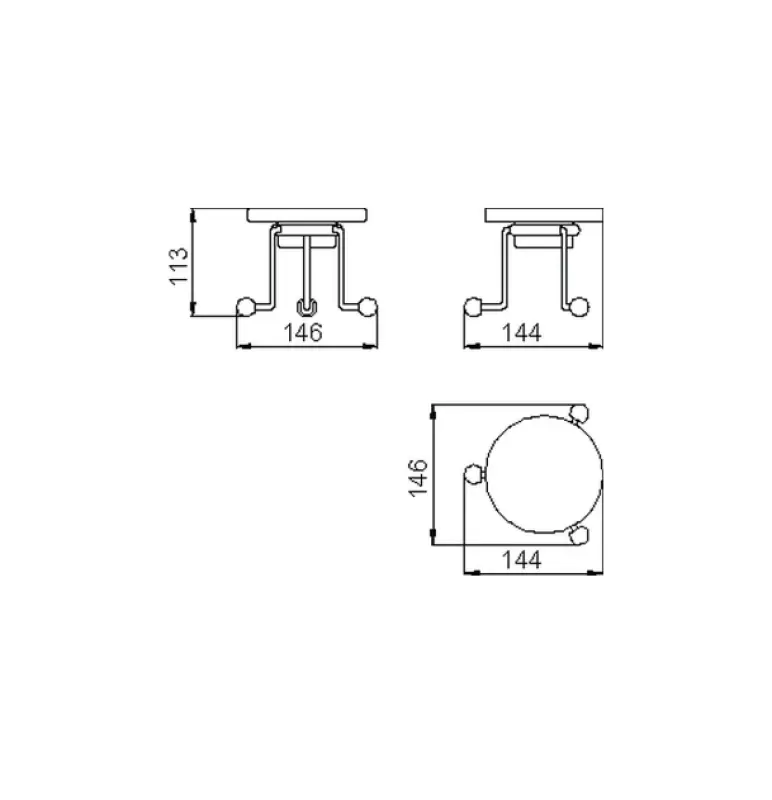 Χούμπερ Κρουαζέτ Κλασική Θήκη Σαπουνιού Ανοξείδωτο Ατσάλι-Κεραμική 4028.01H.AC