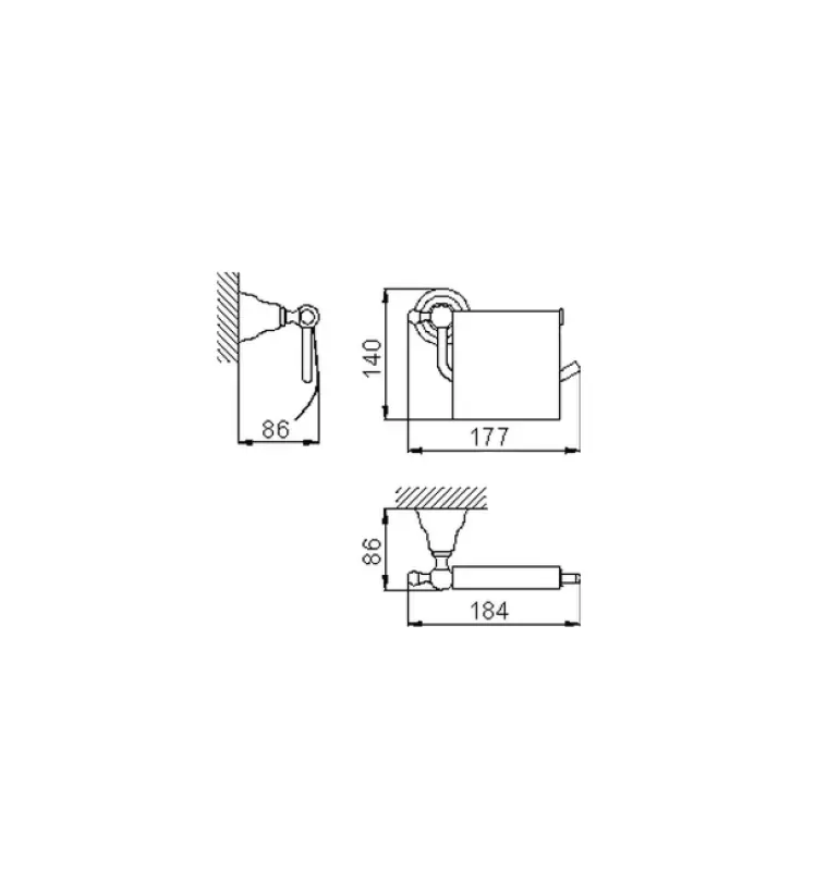Χούμπερ Κρουαζέτ Κλασική θήκη χαρτιού τουαλέτας από ανοξείδωτο ατσάλι 4036.01H.AC