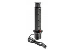 Καλώδιο επέκτασης για επιτραπέζιο υπολογιστή 60 mm, 3x πρίζα ΗΒ (μαύρο) ΑΓΓΛΙΚΗ ΕΚΔΟΣΗ 1208958626