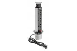 Καλώδιο επέκτασης για επιτραπέζιο υπολογιστή 60 mm, 3x πρίζα ΗΒ (ασημί) ΑΓΓΛΙΚΗ ΕΚΔΟΣΗ 1208958627