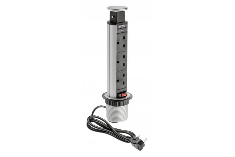 Καλώδιο επέκτασης για επιτραπέζιο υπολογιστή 60 mm, 3x πρίζα ΗΒ (ασημί) ΑΓΓΛΙΚΗ ΕΚΔΟΣΗ 1208958627