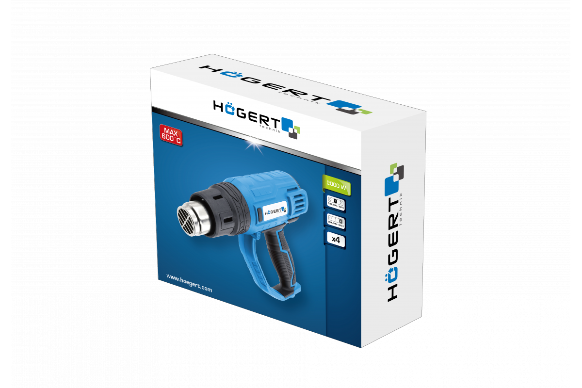 Hoegert Πιστόλι Ζεστού Αέρα 2000W με αξεσουάρ 1208960195