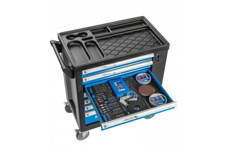 Ηoegert ντουλαπάκι εργαλείων 7 συρταριών με πλευρική πόρτα με αξεσουάρ 544 τεμάχια. 1208962010