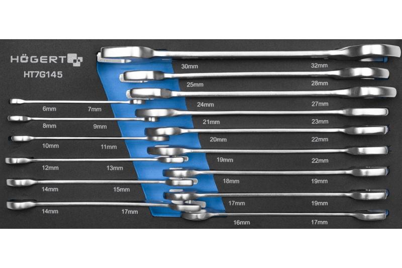 Σετ Συνδυασμένων Κλειδιών Hoegert 15 τεμάχια τεχνικός αφρός 1208962052