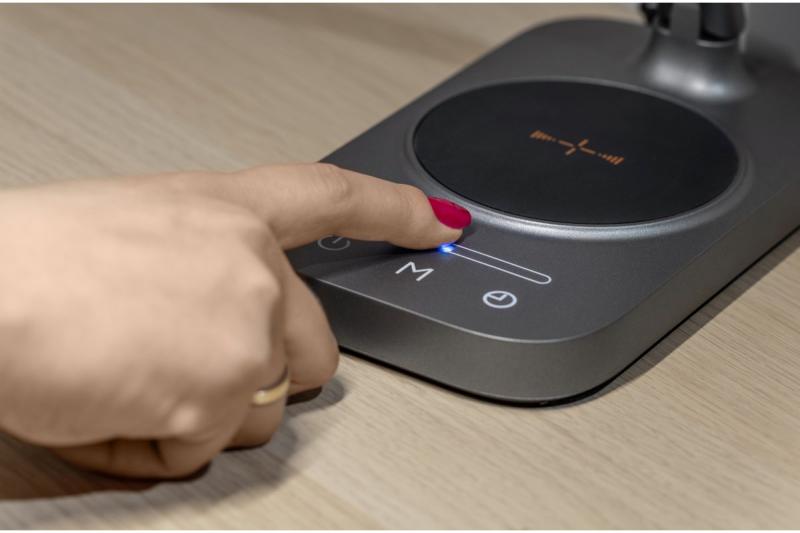 Bureau Deco Λάμπα Bressi 8W 450lm AC220-240V 3-CCT Ασύρματη Φόρτιση USB PF>0.5 RA>80 Γκρι 1208962480