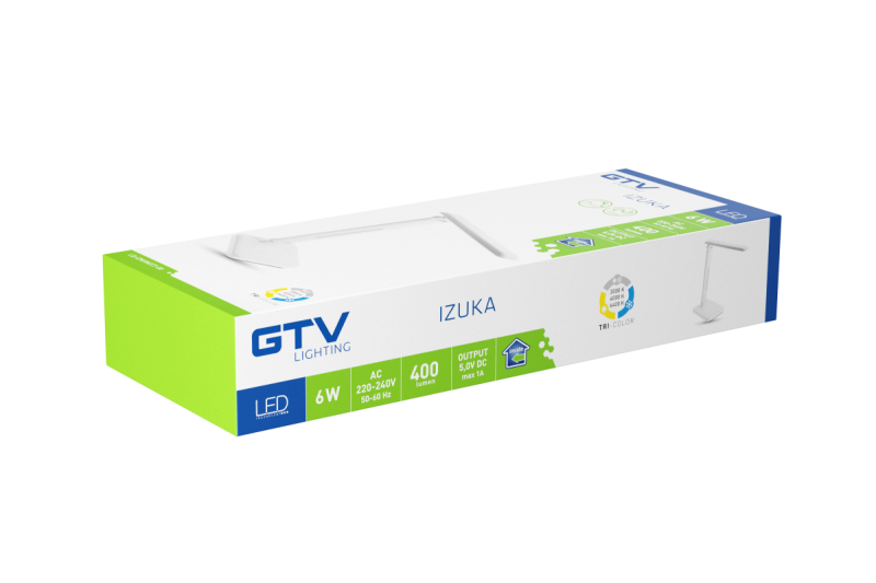 Διακοσμητικό IZUKA LED επιτραπέζιο φωτιστικό 6W 400lm AC220-240V 50/60Hz CCT επαγωγικός φορτιστής λευκό. 1208962496