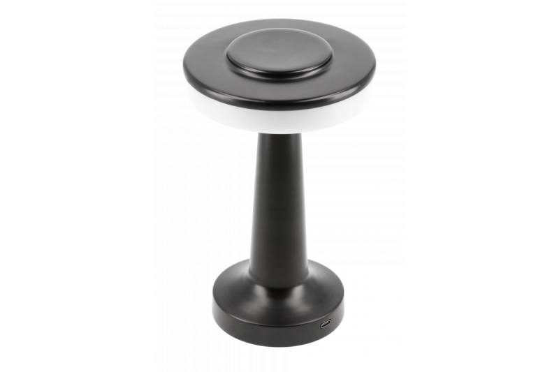 Διακοσμητικό Επιτραπέζιο Φωτιστικό Monum 3W 200lm DC 5V 1A 3000 K 3 μοίρες. Ρυθμιζόμενο με μπαταρία 1800 mAh, μαύρο. 1208962504