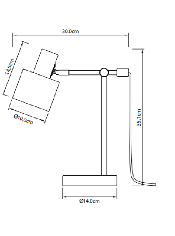Διακοσμητικό Φωτιστικό Γραφείου SELVIA II 6072 max. 250V 50/60Hz 1*E14 max. 25 W dia. 10 cm IP20 χρυσό/μαύρο 1208962516