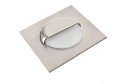 LED διακοσμητικό φωτιστικό σκαλοπατιών ESCADA KB DC12V τετράγωνο με ματ γυάλινο κάλυμμα 0,8W 70lm 4000K inox καλώδιο 150cm.