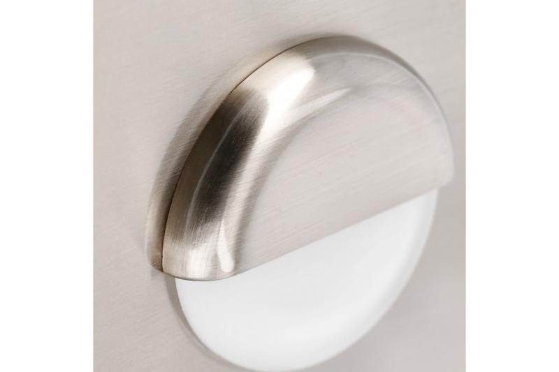 LED διακοσμητικό φωτιστικό σκαλοπατιών ESCADA KB DC12V τετράγωνο με ματ γυάλινο κάλυμμα 0,8W 70lm 4000K inox καλώδιο 150cm.