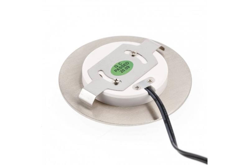 Διακοσμητικό LED φωτιστικό σκάλας ESCADA OB DC12V με στρογγυλό καπέλο από ανοξείδωτο γυαλί 0,8W 70lm 4000K, καλώδιο 150cm