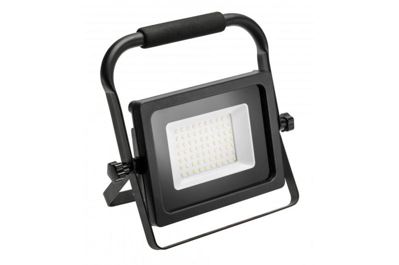 LED προβολέας iNEXT (φορητός) 30W 2400lm, PF>0,9, RA>80, IP65, 120°, 6400K, μαύρο σώμα 1208962861
