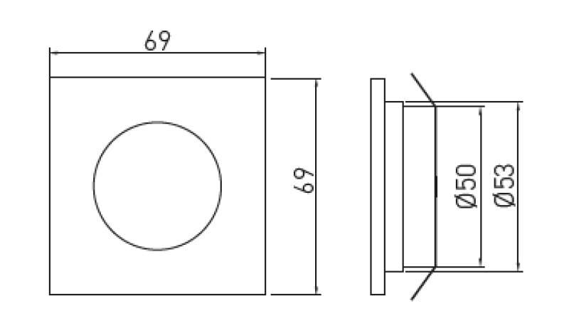 Decor Marbella Σετ φωτισμού κουζίνας με 3 τετράγωνα ενσωματωμένα σποτ φωτισμού θερμού λευκού χρώματος 1208962909