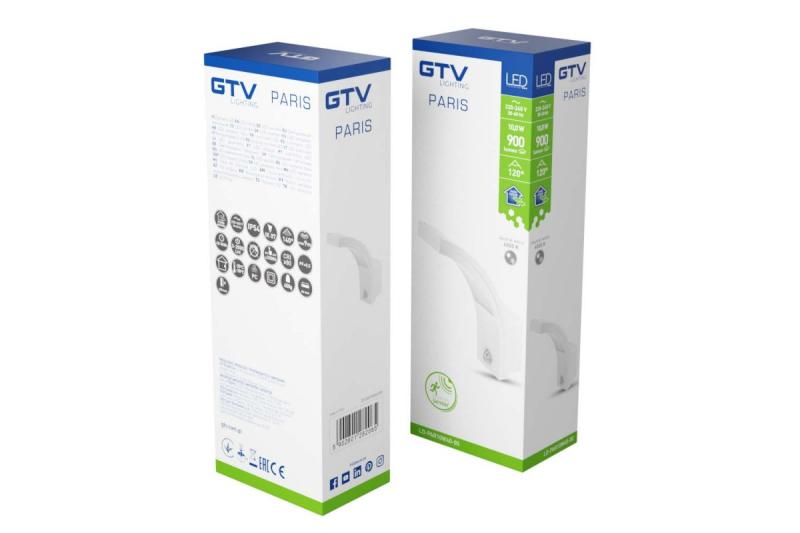 LED διακοσμητικό φωτιστικό PARIS με αισθητήρα κίνησης 10W 900lm IP54 AC220-240V 50/60Hz 140° 9m 4000K λευκό. 1208963095