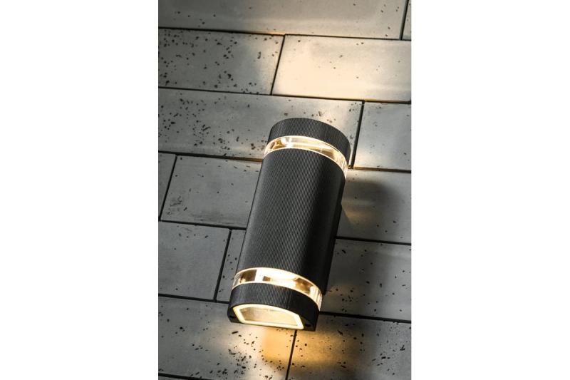 Decoρατικός επιτοίχιος φωτισμός με δύο κατευθύνσεις SILVA GU10 MAX.2x50W IP54 AC220-240V 50/60Hz μαύρο. 1208963135