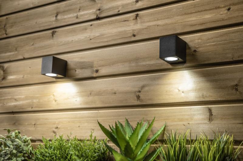 Διακοσμητικό φωτιστικό πρόσοψης με μονόδρομη κατεύθυνση TIAGO KW GU10 MAX.35W IP54 AC220-240V 50/60Hz μαύρο. 1208963206