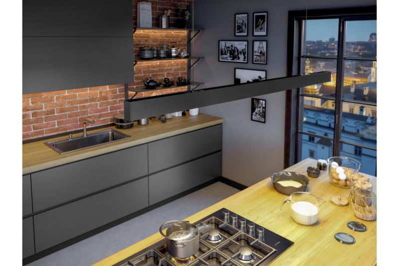 Διακόσμηση LED κρεμαστό φωτιστικό VILANA 42W (30W+12W) 4000K RA&gt;80 220-240VAC 48/120° UGR&lt;19 120cm μαύρο. 1208963237