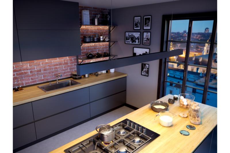 Διακόσμηση LED κρεμαστό φωτιστικό VILANA 42W (30W+12W) 4000K RA&gt;80 220-240VAC 48/120° UGR&lt;19 120cm μαύρο. 1208963237