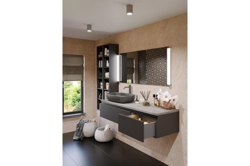 Decor Zita LED φωτιστικό με διακόπτη 600mm 15W AC220-240V 50/60Hz 4000K IP44 RA >80 1200lm Λευκό 1208963291