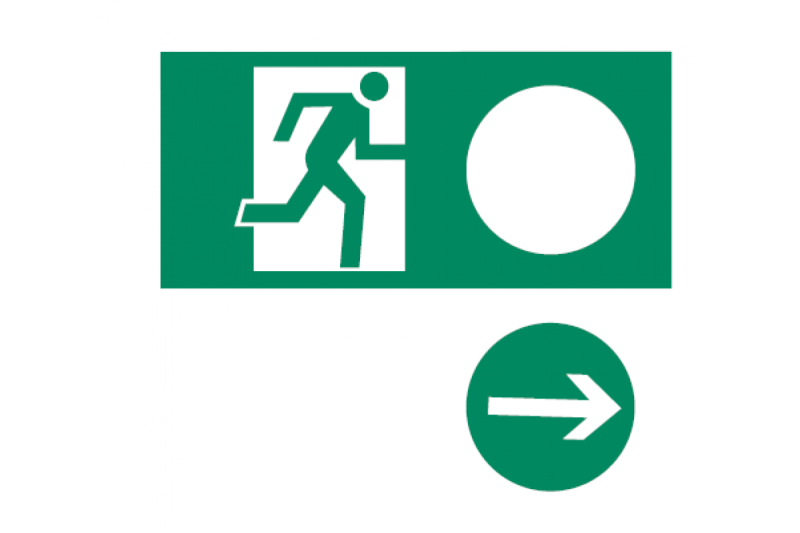 Σήμα εξόδου έκτακτης ανάγκης καθολικό, 150X300 1208963659