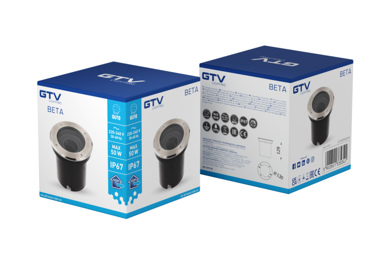 Διακοσμητικό INRUN LUMINAIRE BETA-O με ρυθμιζόμενη γωνία max. 50 W GU10 IP67 AC220-240V 50/60Hz ανοξείδωτο. 1208963698