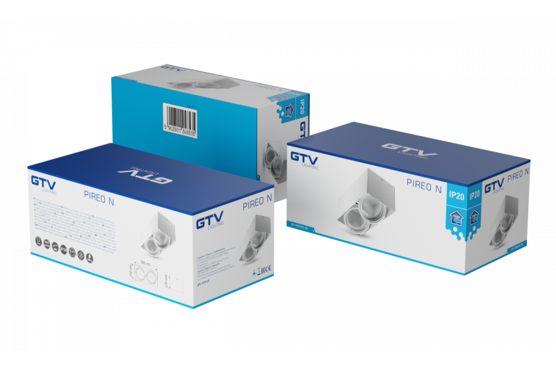 Διακοσμητικό Φωτιστικό Οροφής PIREO N επιφανειακή τοποθέτηση διπλή IP20 λευκό/λευκό 1208963772