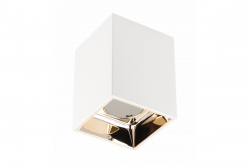 Decoροφή Φωτιστικό ARIES PC 77x100mm IP20 max 20W τετράγωνο λευκό/χρυσό. 1208963815