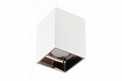 Διακοσμητικό Φωτιστικό Οροφής ARIES PC 77x100mm IP20 max 20W τετράγωνο λευκό/μαύρο χρώμιο. 1208963816