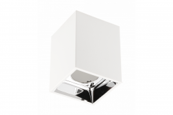 Διακοσμητικό φωτιστικό οροφής ARIES PC 77x100mm IP20 μέγ. 20W τετράγωνο λευκό/χρώμιο. 1208963817