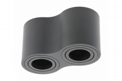 Διακοσμητικό Φωτιστικό Οροφής AVEIRO DUO αλουμινίου 160x80x85mm IP20 max 20W*2 στρογγυλό μαύρο. 1208963826