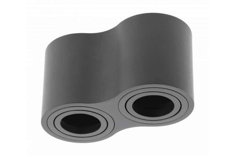 Διακοσμητικό Φωτιστικό Οροφής AVEIRO DUO αλουμινίου 160x80x85mm IP20 max 20W*2 στρογγυλό μαύρο. 1208963826