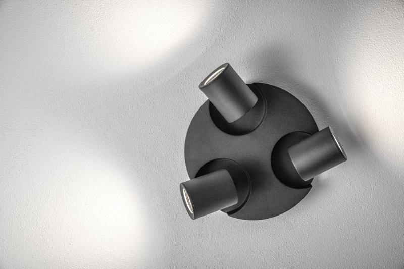 Διακοσμητικό φωτιστικό οροφής BLINK AC220-240V 50/60 Hz GU10 max. 20W*3 IP 20 τριπλό μαύρο 1208963844