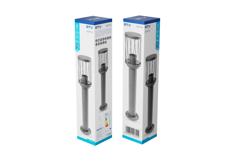 Decor KERTA-P 50 φως κήπου E27 MAX.12W IP44 AC220-240V 50-60Hz στύλος γραφίτη 1208963907