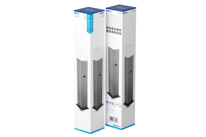 Διακόσμηση Φωτιστικό κήπου LARGO-P PIR 50 E27 MAX.15W IP44 AC220-240V 50-60Hz στύλος γραφίτη. 1208963920