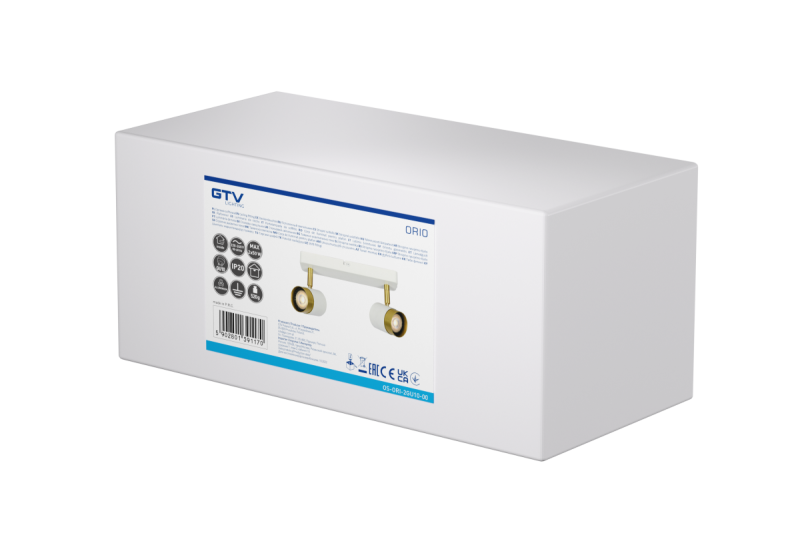 Διακοσμητικό Φωτιστικό Οροφής ORIO αλουμινίου 24,0x5,5x14,0 IP20 2*GU10 max. 50W στρογγυλό λευκό. 1208963964