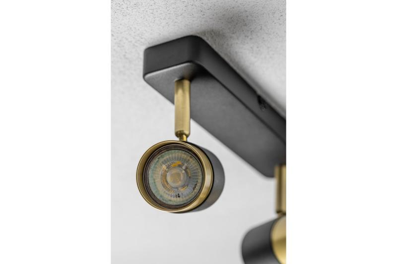 Διακόσμηση οροφής ORIO αλουμίνιο 24.0x5.5x14.0 IP20 2*GU10 max. 50W στρογγυλό μαύρο. 1208963965