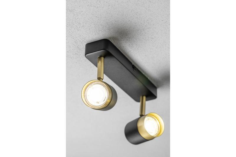 Διακόσμηση οροφής ORIO αλουμίνιο 24.0x5.5x14.0 IP20 2*GU10 max. 50W στρογγυλό μαύρο. 1208963965