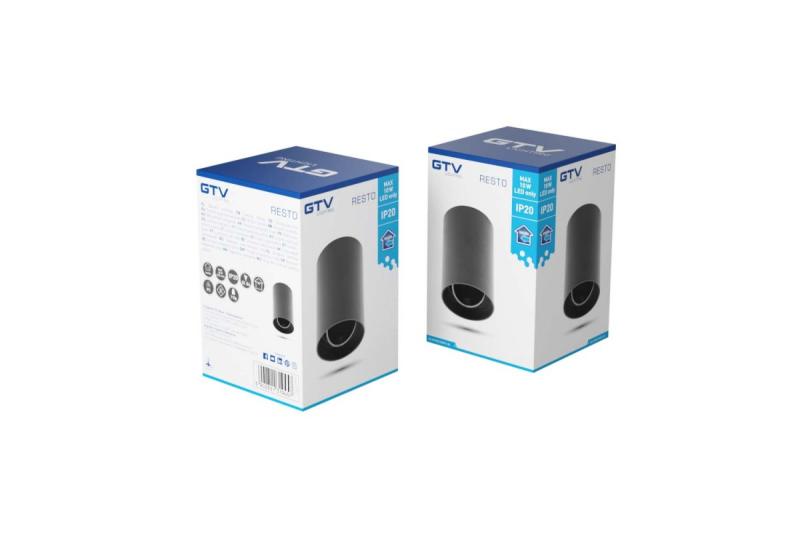 Διακοσμητικό φωτιστικό οροφής RESTO PC φ80x125mm IP20 μέγ. 20W στρογγυλό μαύρο. 1208963985