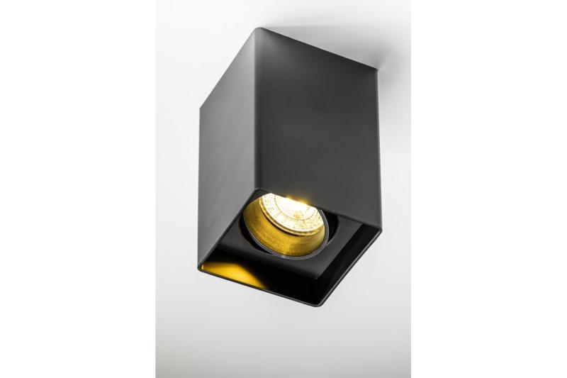 Διακοσμητικό Φωτιστικό οροφής RESTO PC 80x80x125mm IP20 max 20W τετράγωνο μαύρο. 1208963987