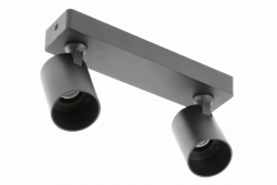 Διακόσμηση Οροφής SANTO αλουμίνιο IP20 max. 20W*2 διπλό στρογγυλό μαύρο. 1208963997