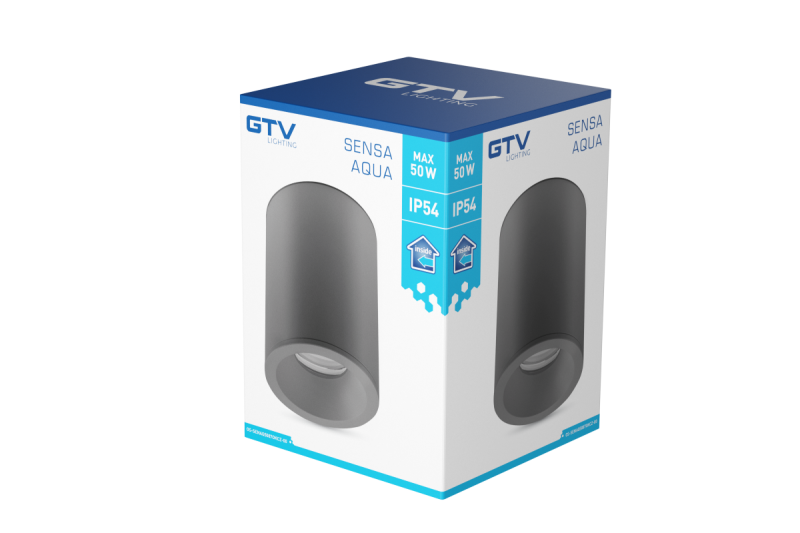 Διακοσμητικό SENSA AQUA φωτιστικό οροφής αλουμινίου 85x115 IP54 μέγιστο 50W στρογγυλό μαύρο. 1208964009