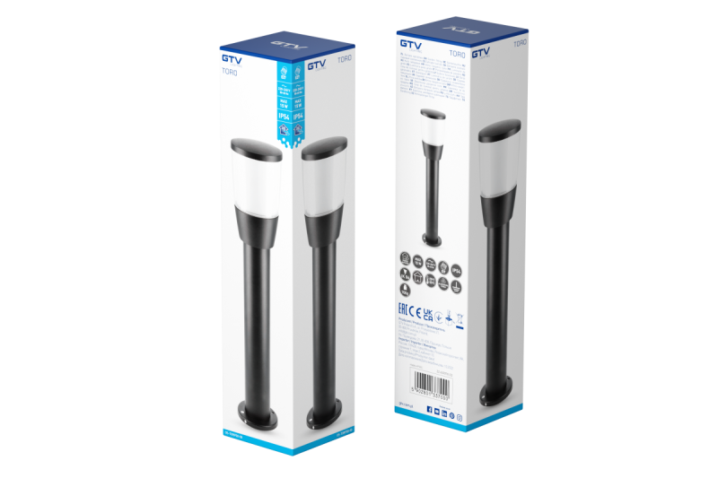 Decoρατικός Φωτισμός Κήπου TORO-P 50 E27 MAX.15W IP54 AC220-240V 50-60Hz στύλος μαύρο. 1208964024