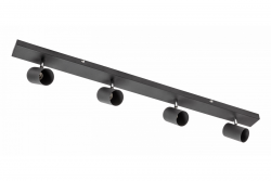 Decoροφή φωτιστικό VENETO IP20 max. 20W 4 x GU10 στρογγυλό μαύρο. 1208964042